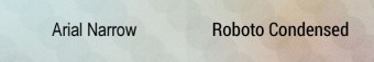 Instead of Arial Narrow, try Roboto Condensed