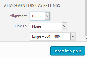 Add Media Attachment Display Settings